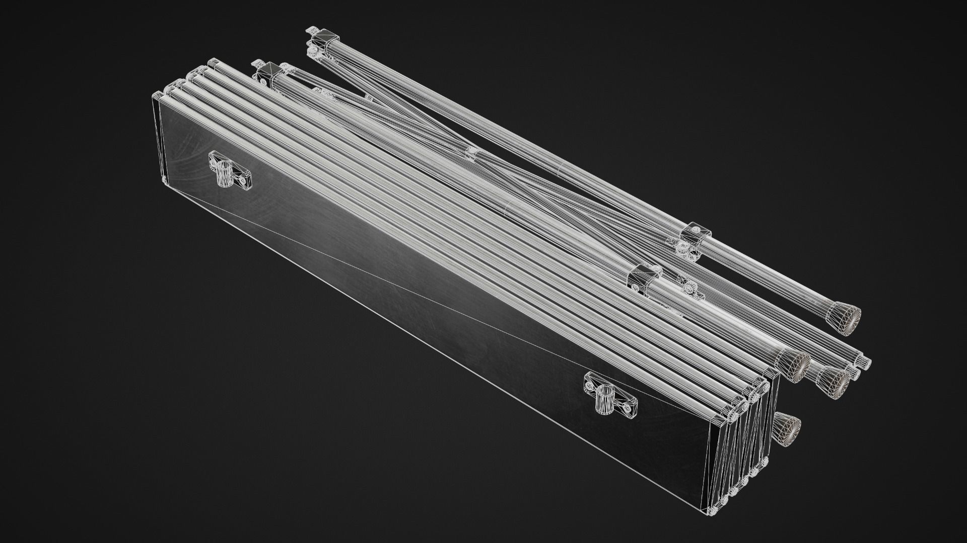 Folding Table Low-poly 3D model_8