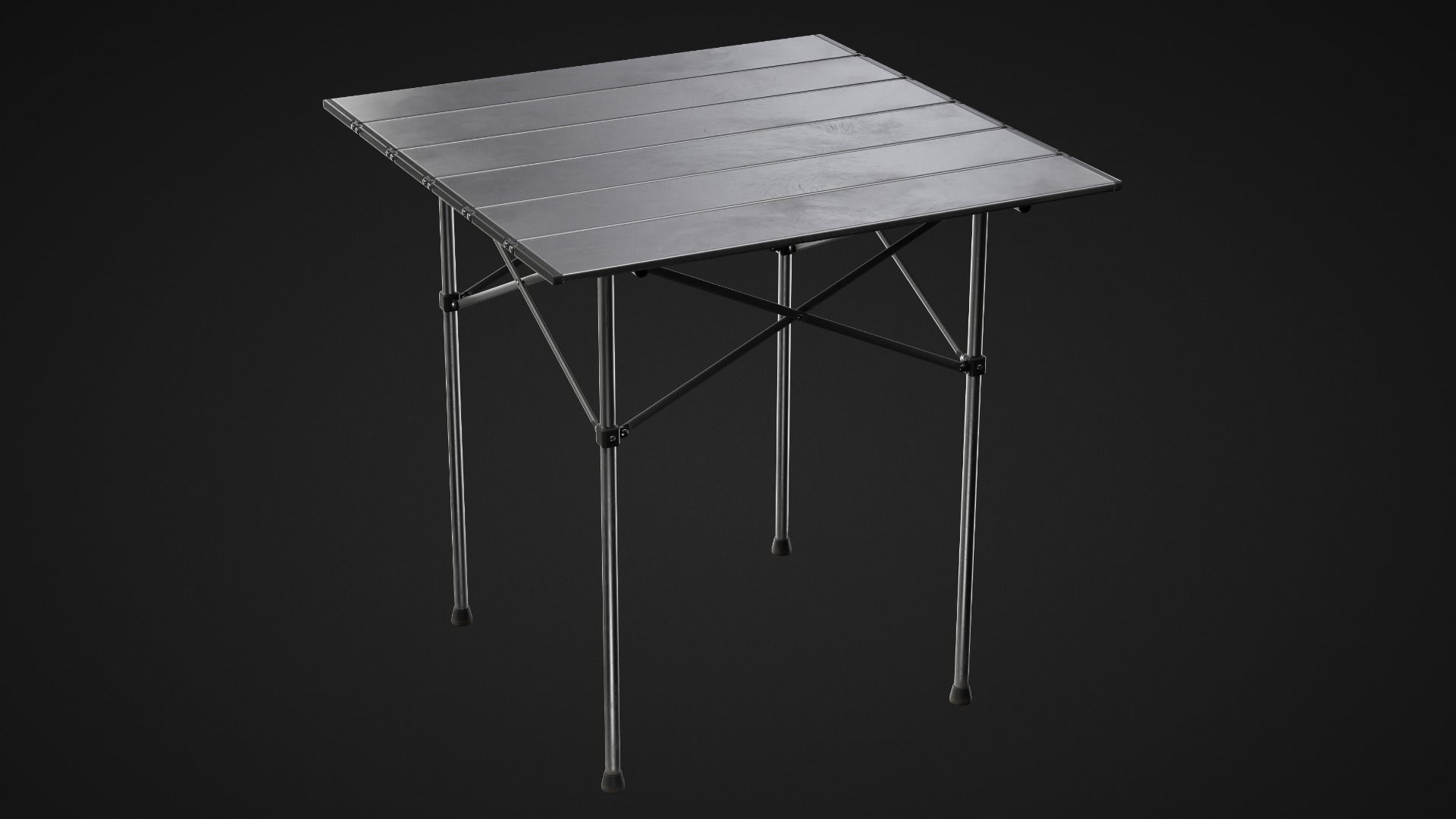 Folding Table Low-poly 3D model_1