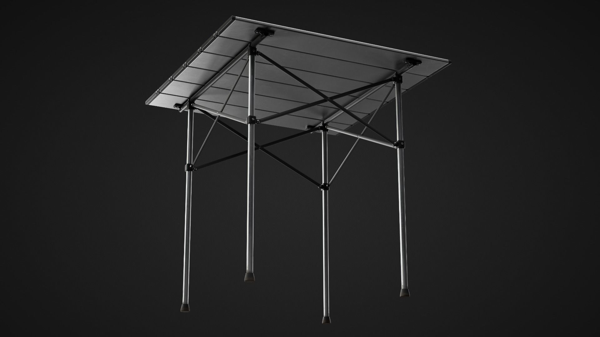Folding Table Low-poly 3D model_3
