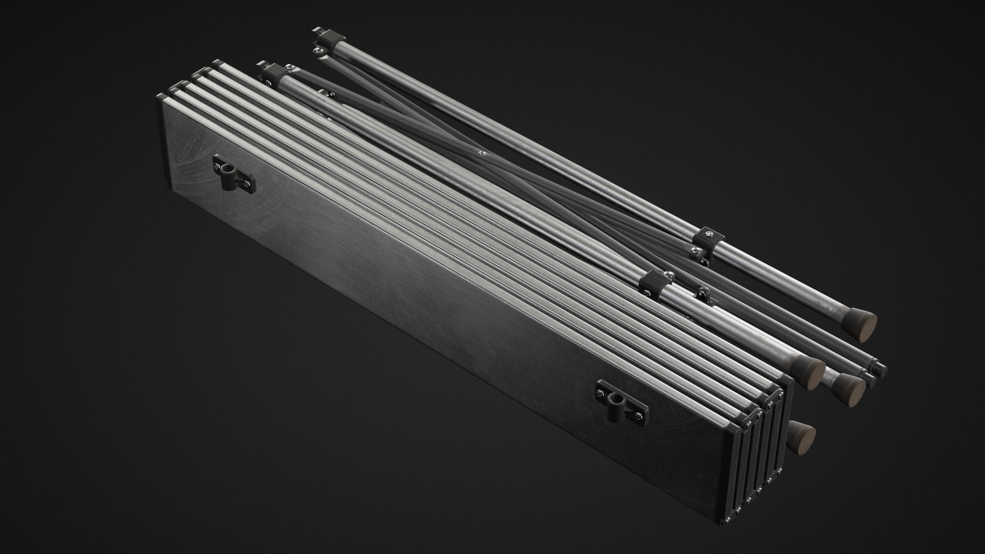 Folding Table Low-poly 3D model_7