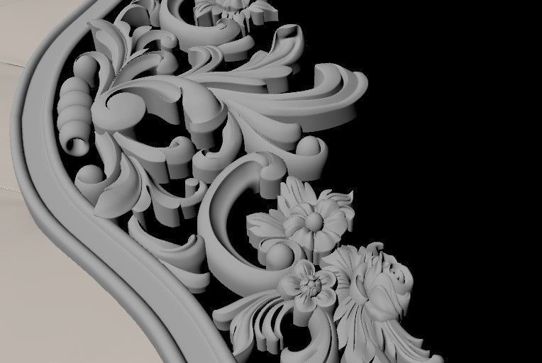 bed headboard 3D model_3