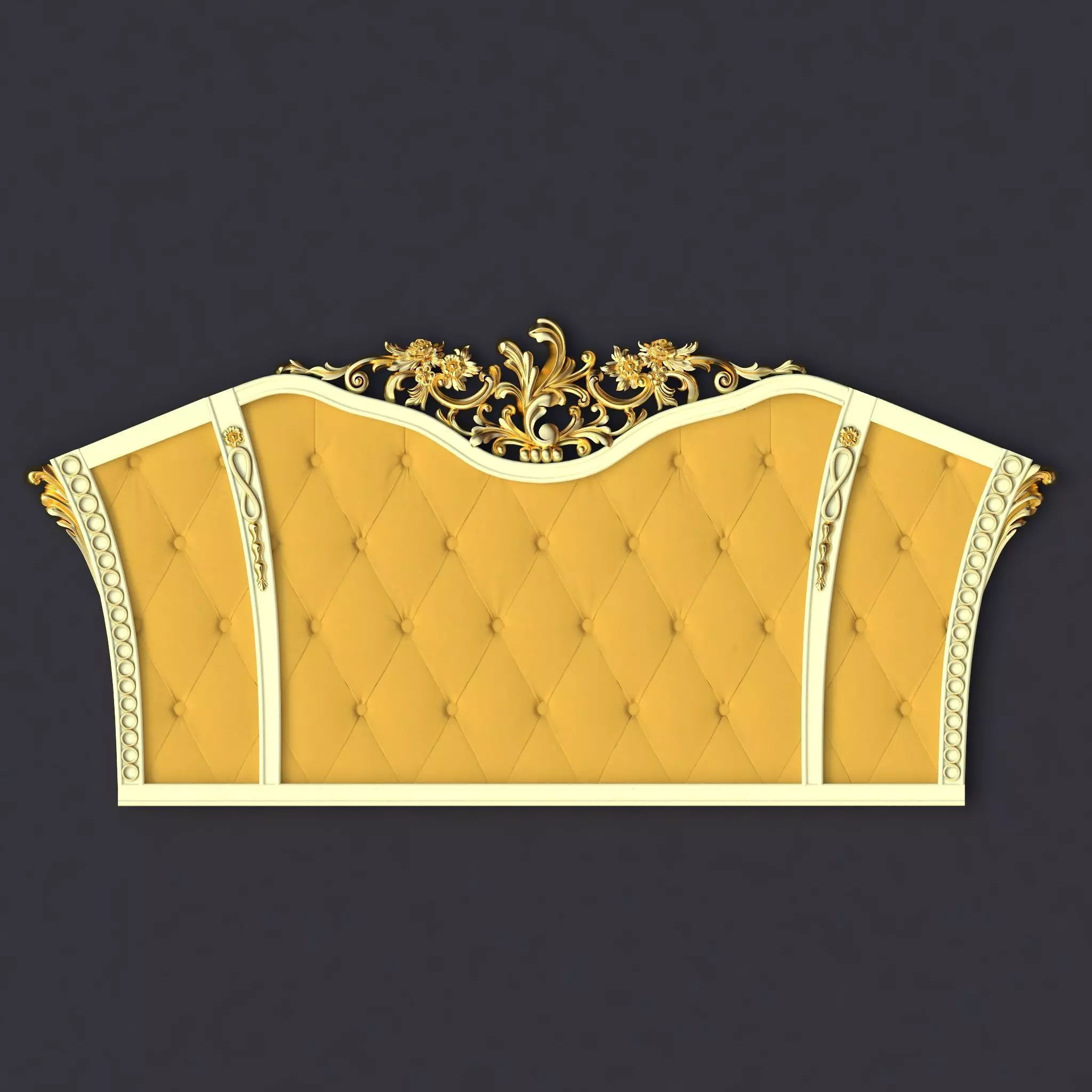 bed headboard 3D model_0
