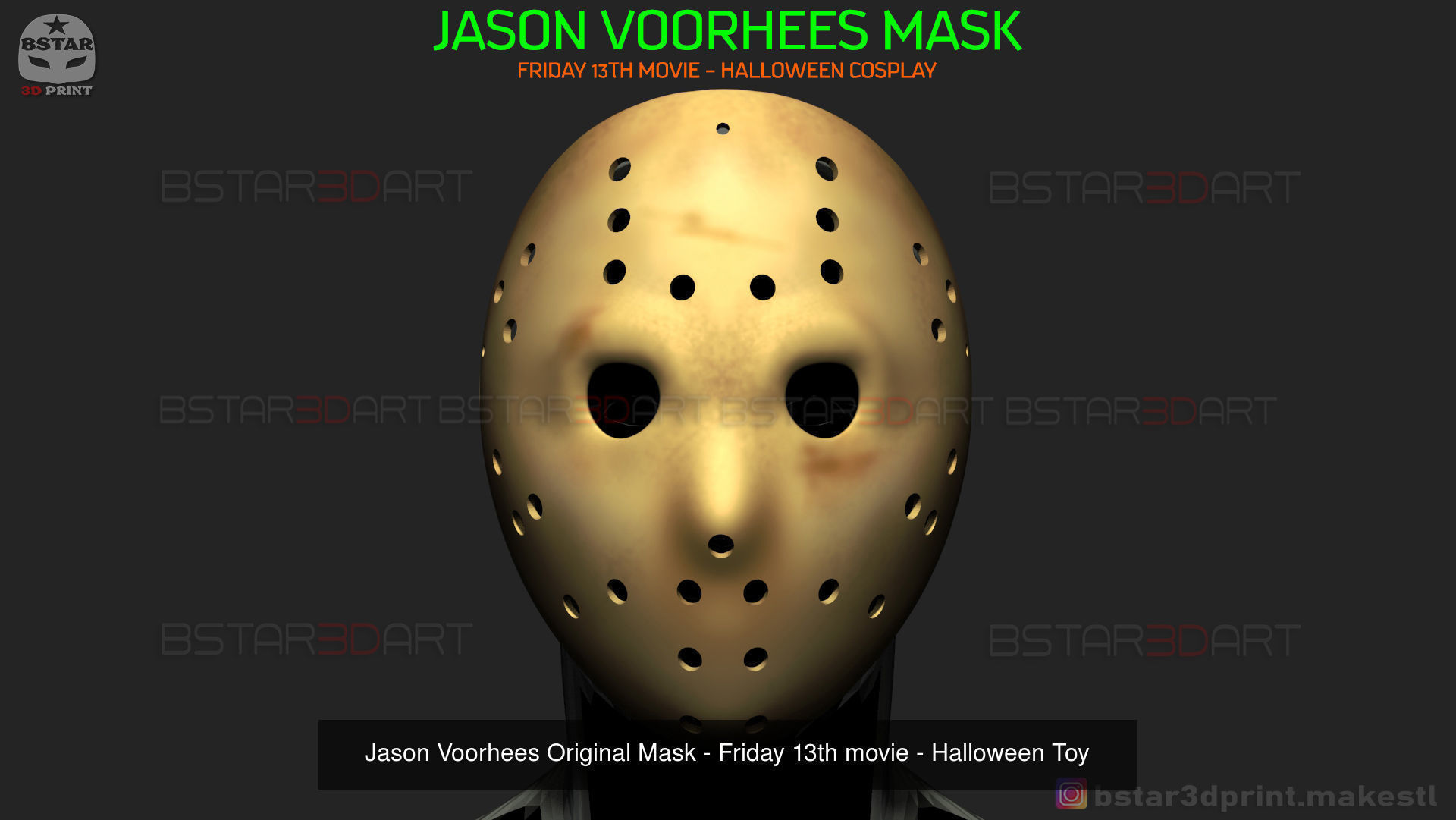 Jason Voorhees Masks - Friday 13th movie - Halloween Cosplay 3D Model Collection_3
