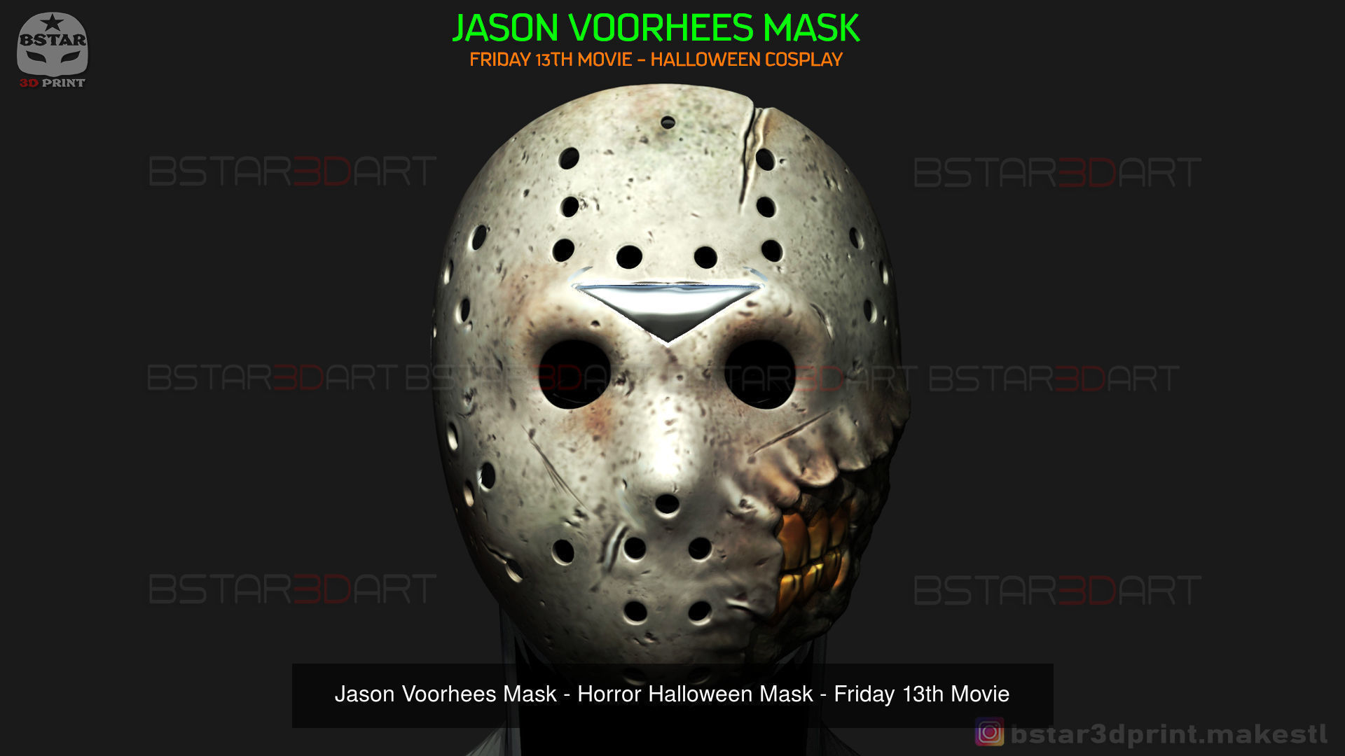 Jason Voorhees Masks - Friday 13th movie - Halloween Cosplay 3D Model Collection_4