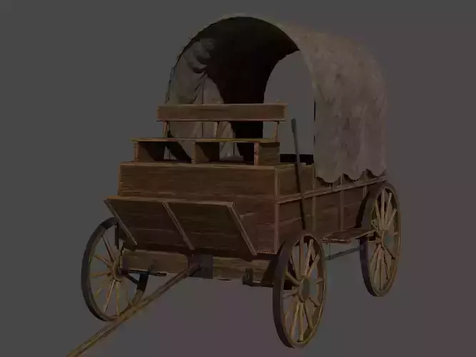 Medieval Wooden Old Cart