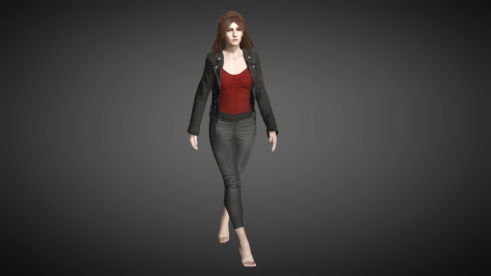 AAA Realistic Female Character 12 Low-poly 3D model_3