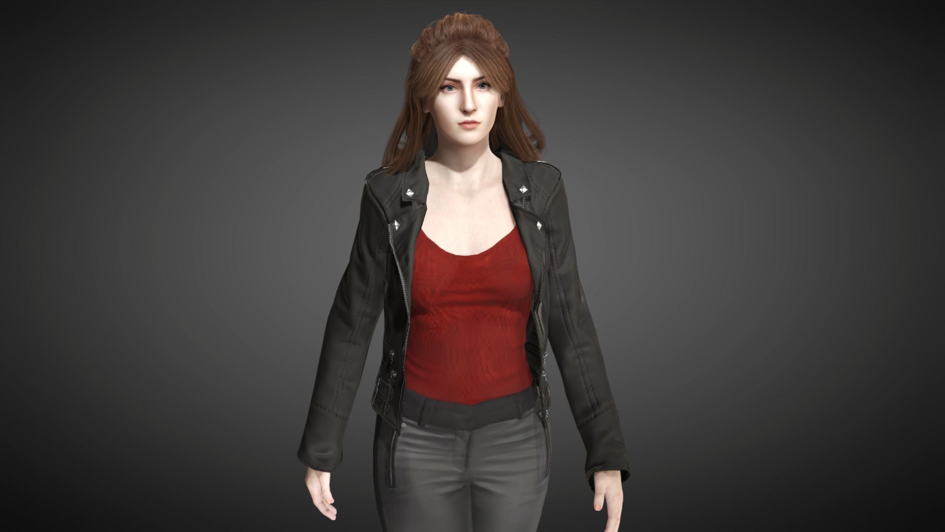AAA Realistic Female Character 12 Low-poly 3D model_1