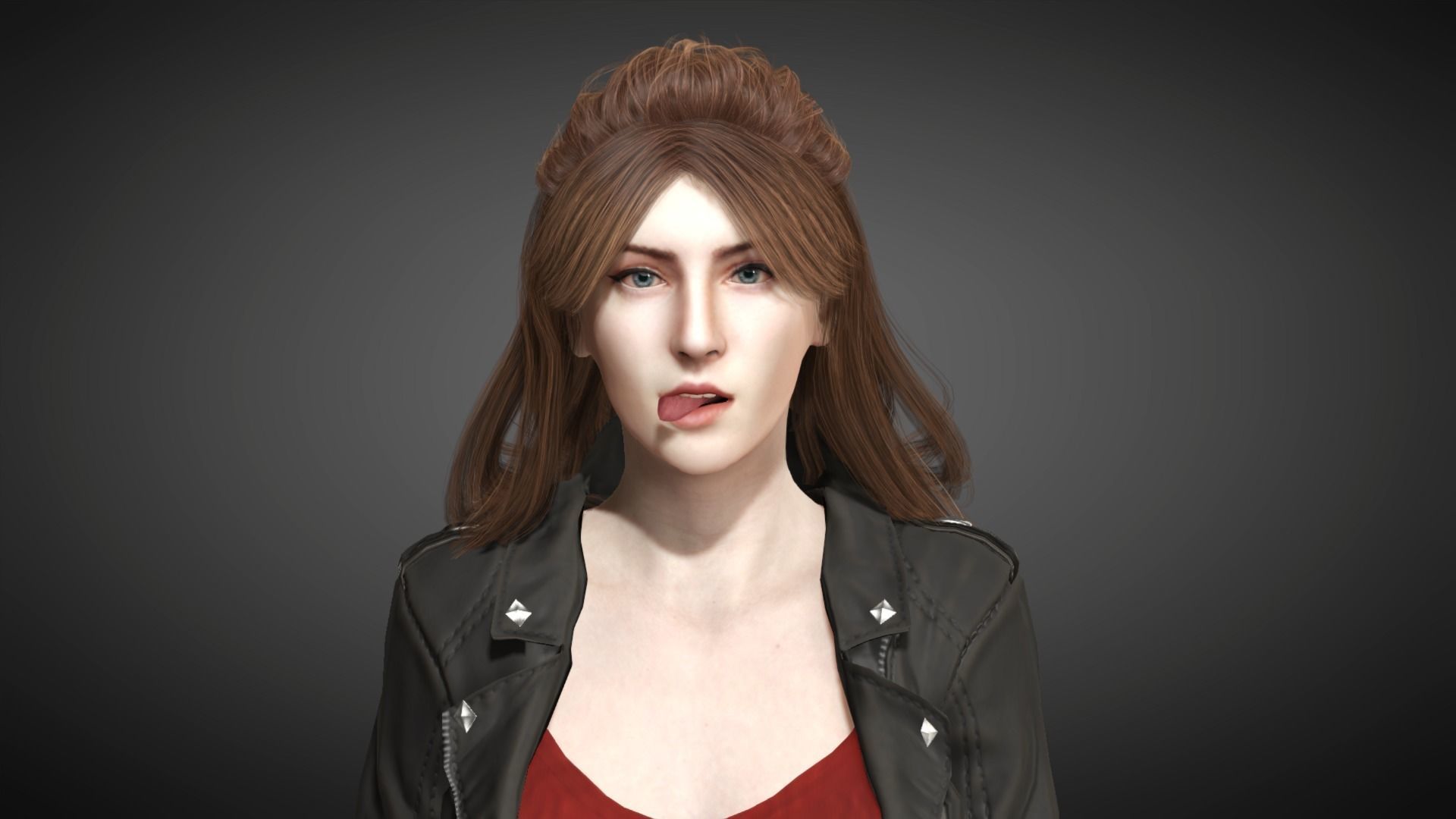 AAA Realistic Female Character 12 Low-poly 3D model_14