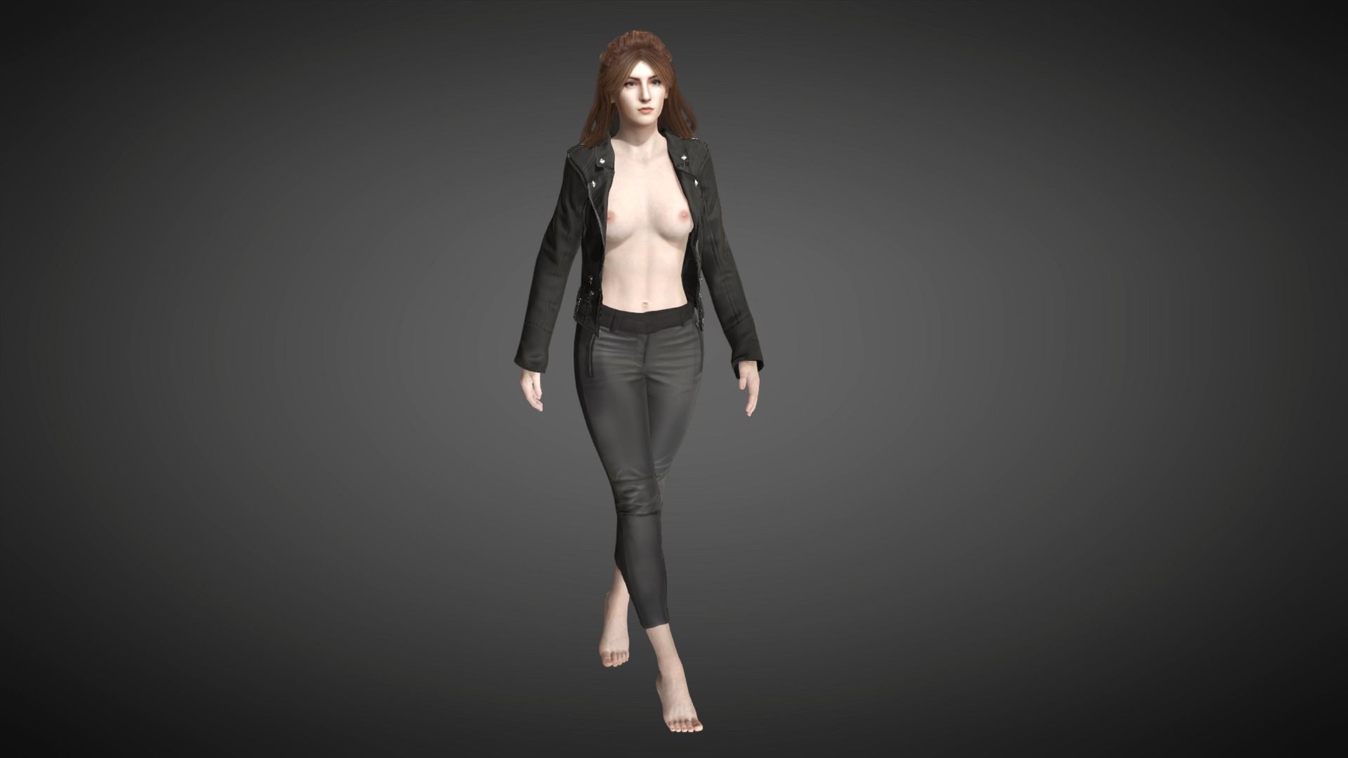 AAA Realistic Female Character 12 Low-poly 3D model_5