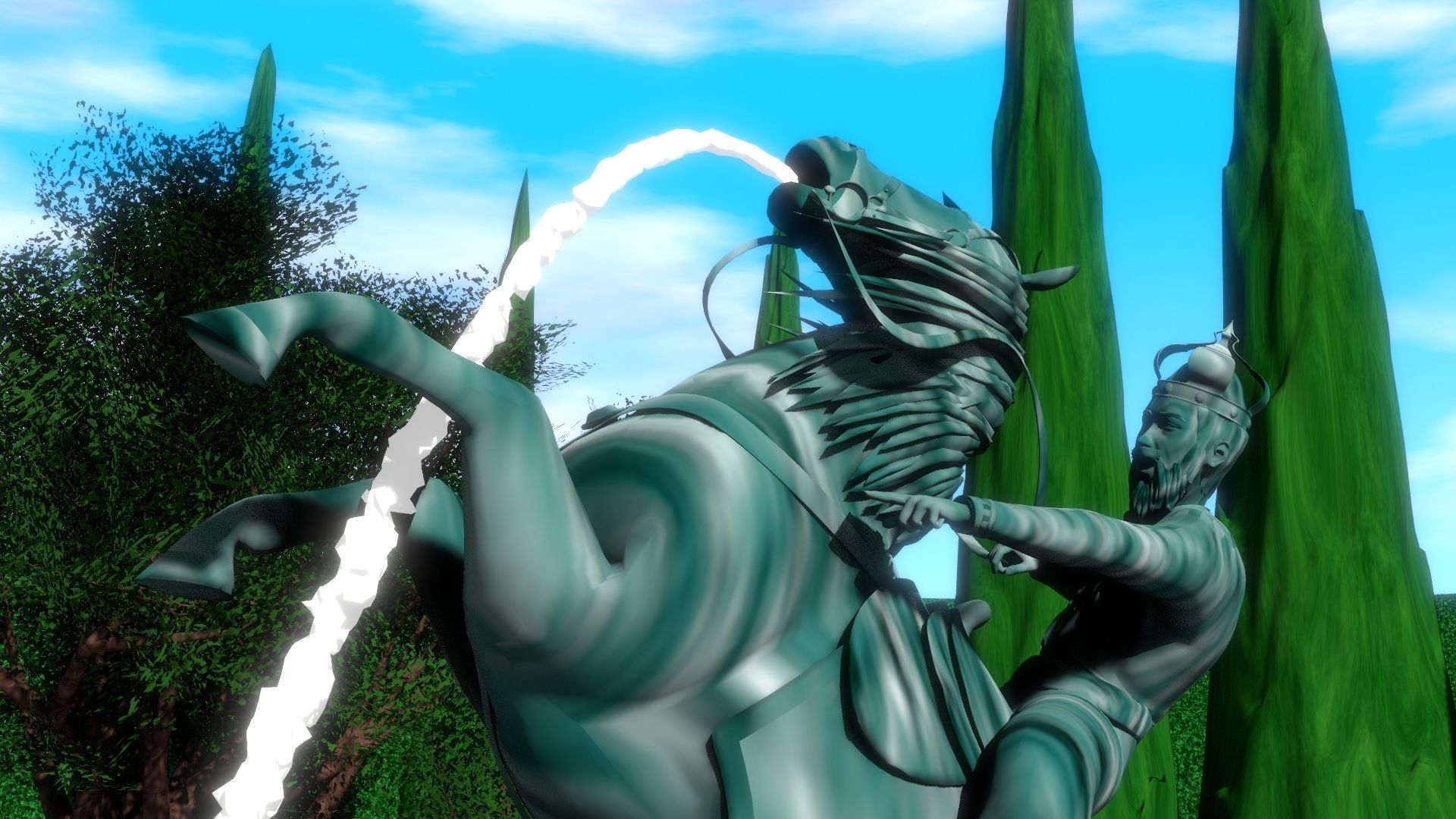 Fountain Garden 3D model_25