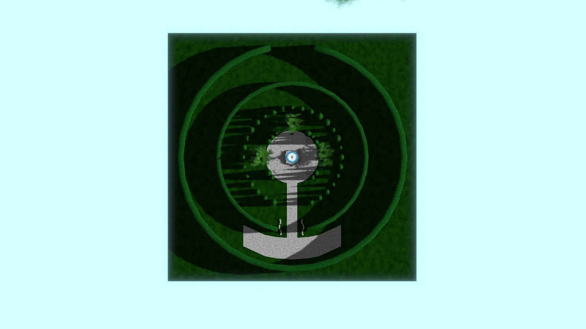 Fountain Garden 3D model_9