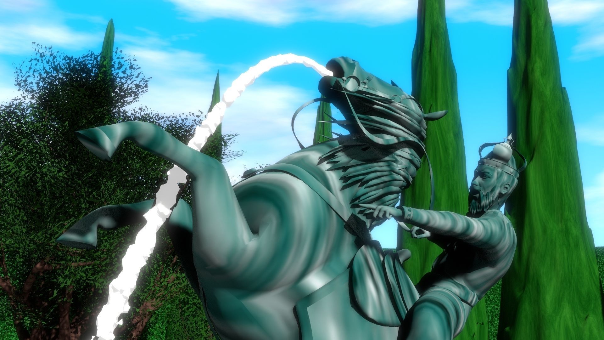 Fountain Garden 3D model_24