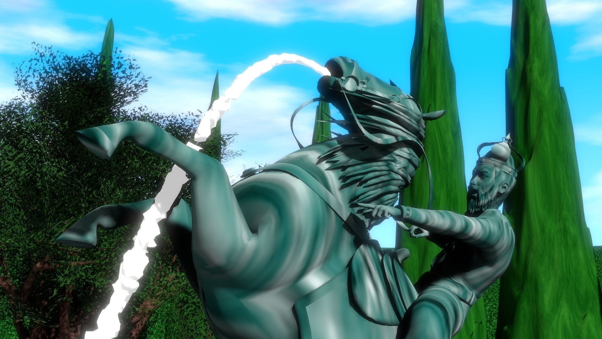 Fountain Garden 3D model_26