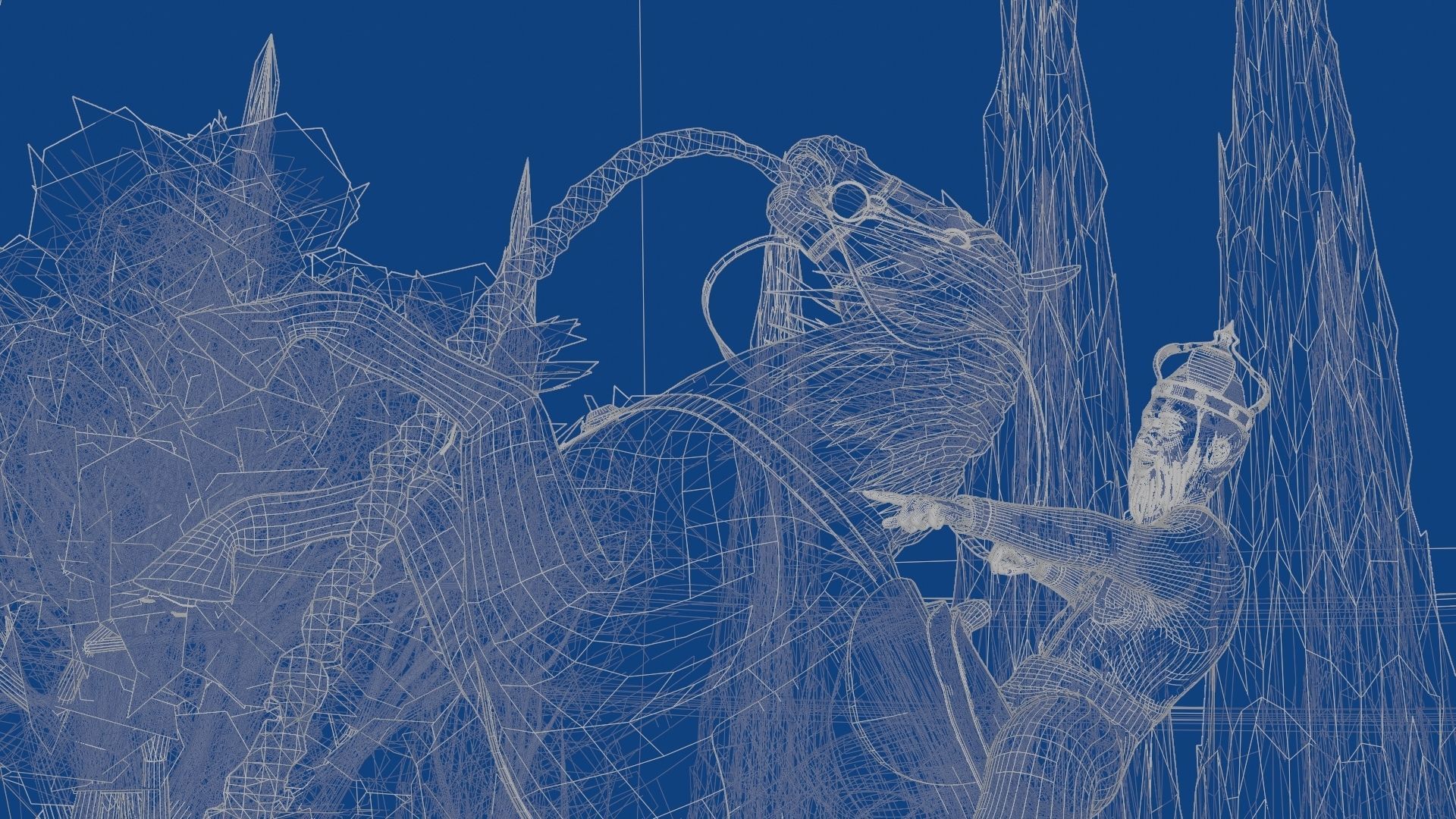 Fountain Garden 3D model_12