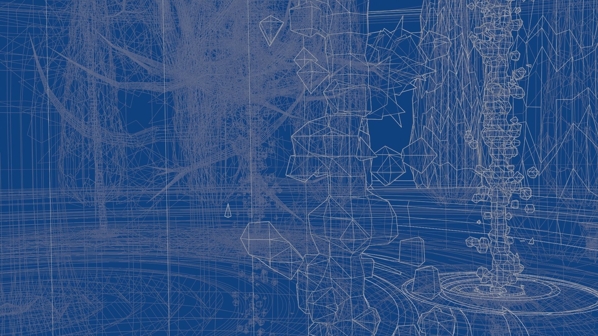 Fountain Garden 3D model_14