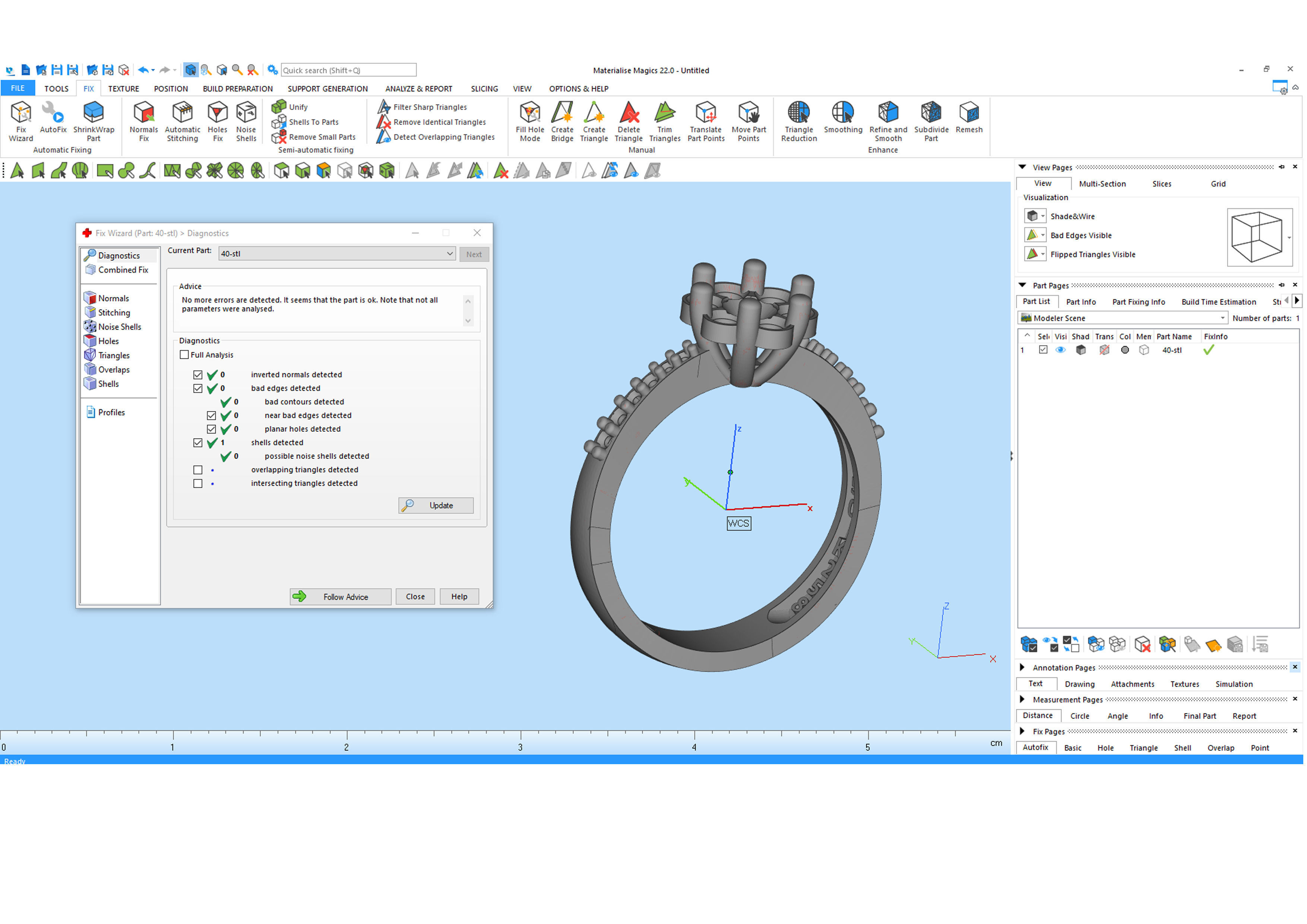 Flower ring with diamonds 3D print model_9