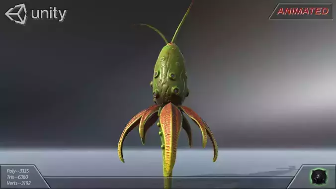 Alien flora - plant 22 Low-poly 3D model