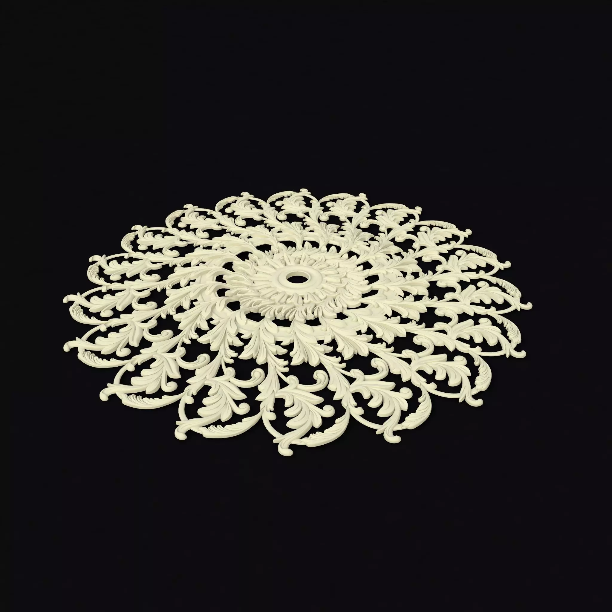 rosette dekor 3D model_0