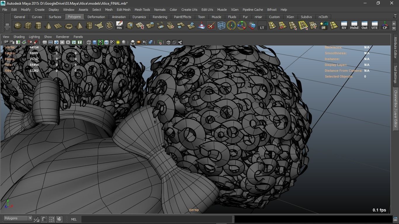 Alice cartoon girl character 3D model_34