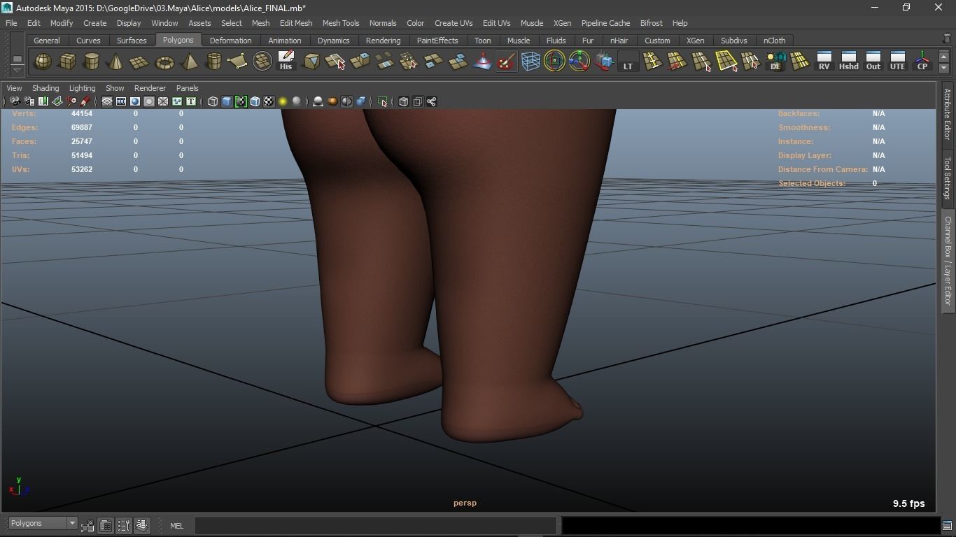 Alice cartoon girl character 3D model_27