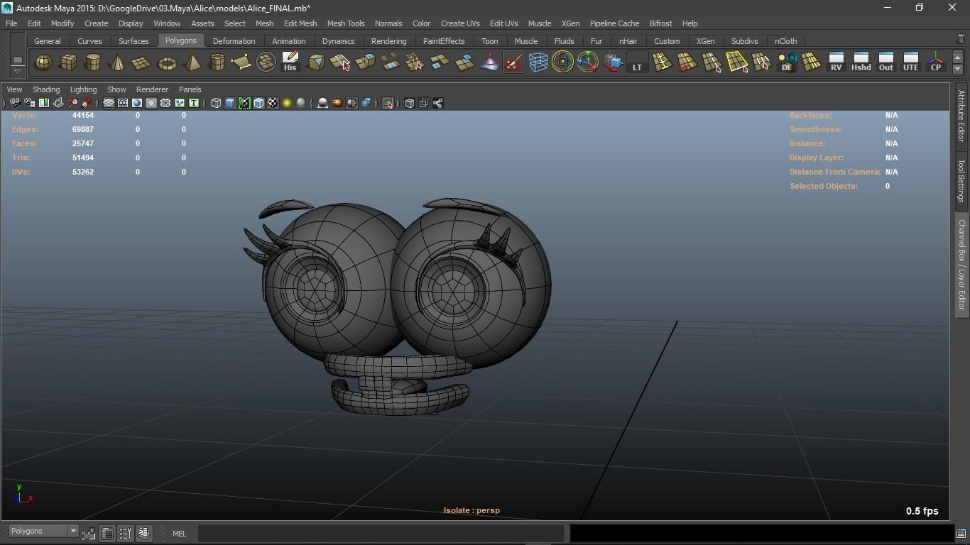 Alice cartoon girl character 3D model_30