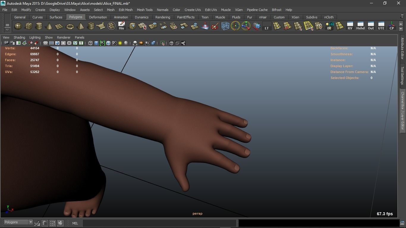 Alice cartoon girl character 3D model_21
