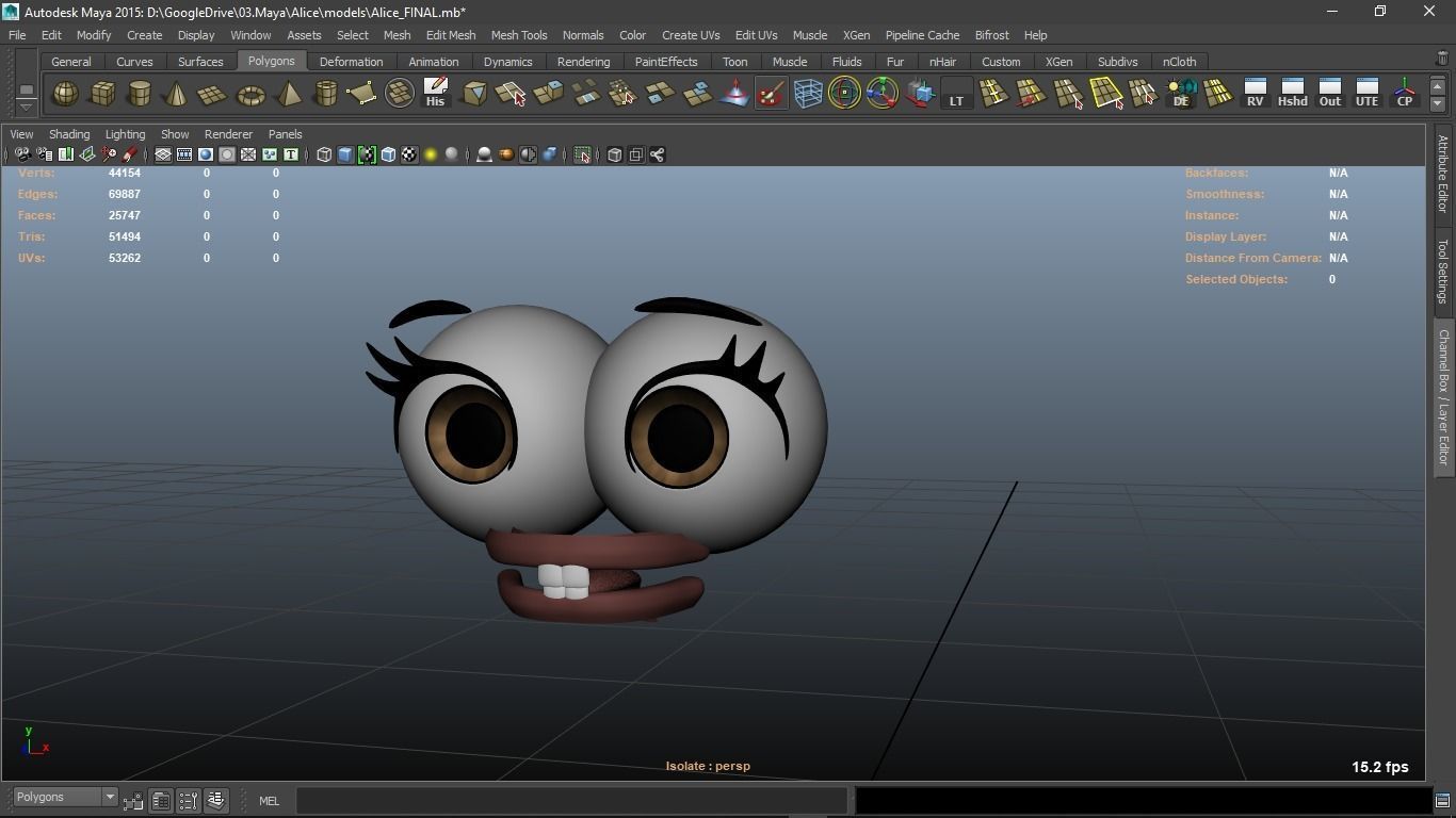 Alice cartoon girl character 3D model_29