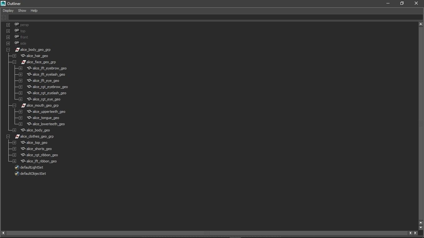 Alice cartoon girl character 3D model_36