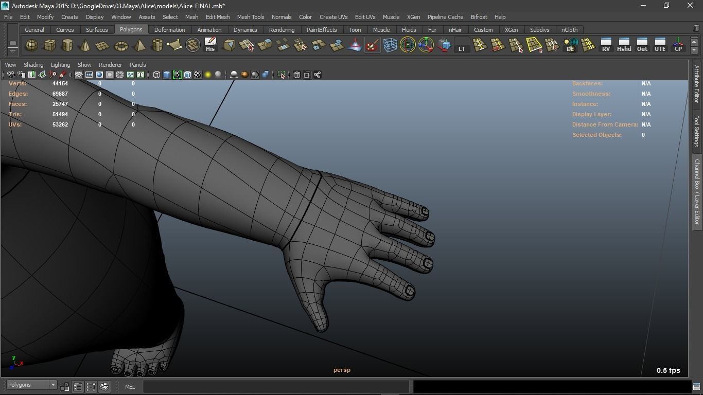 Alice cartoon girl character 3D model_22