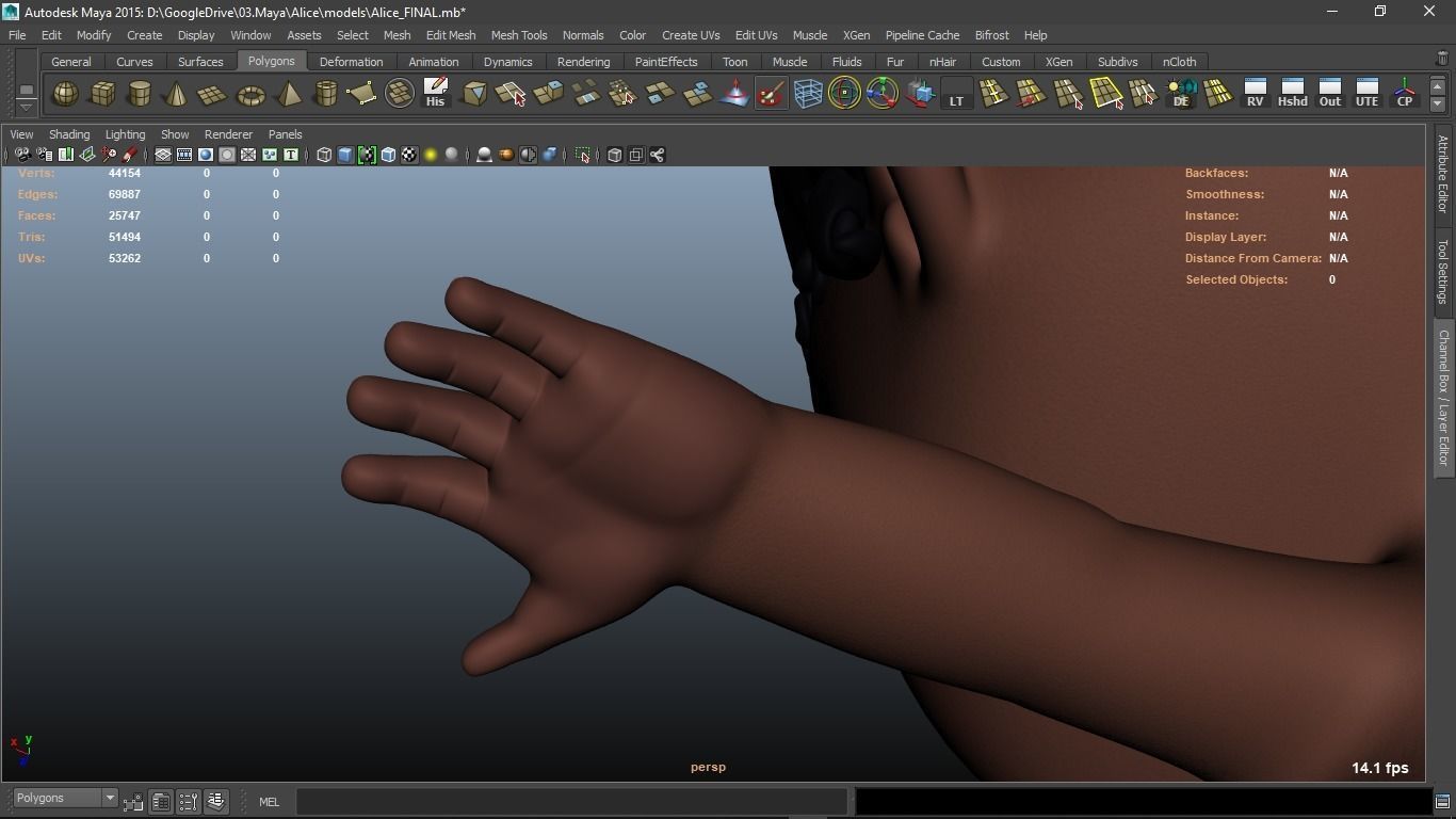 Alice cartoon girl character 3D model_23