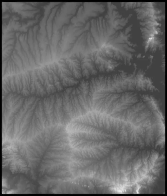 Togo High resolution 9k Heightmap and geometry 3D model