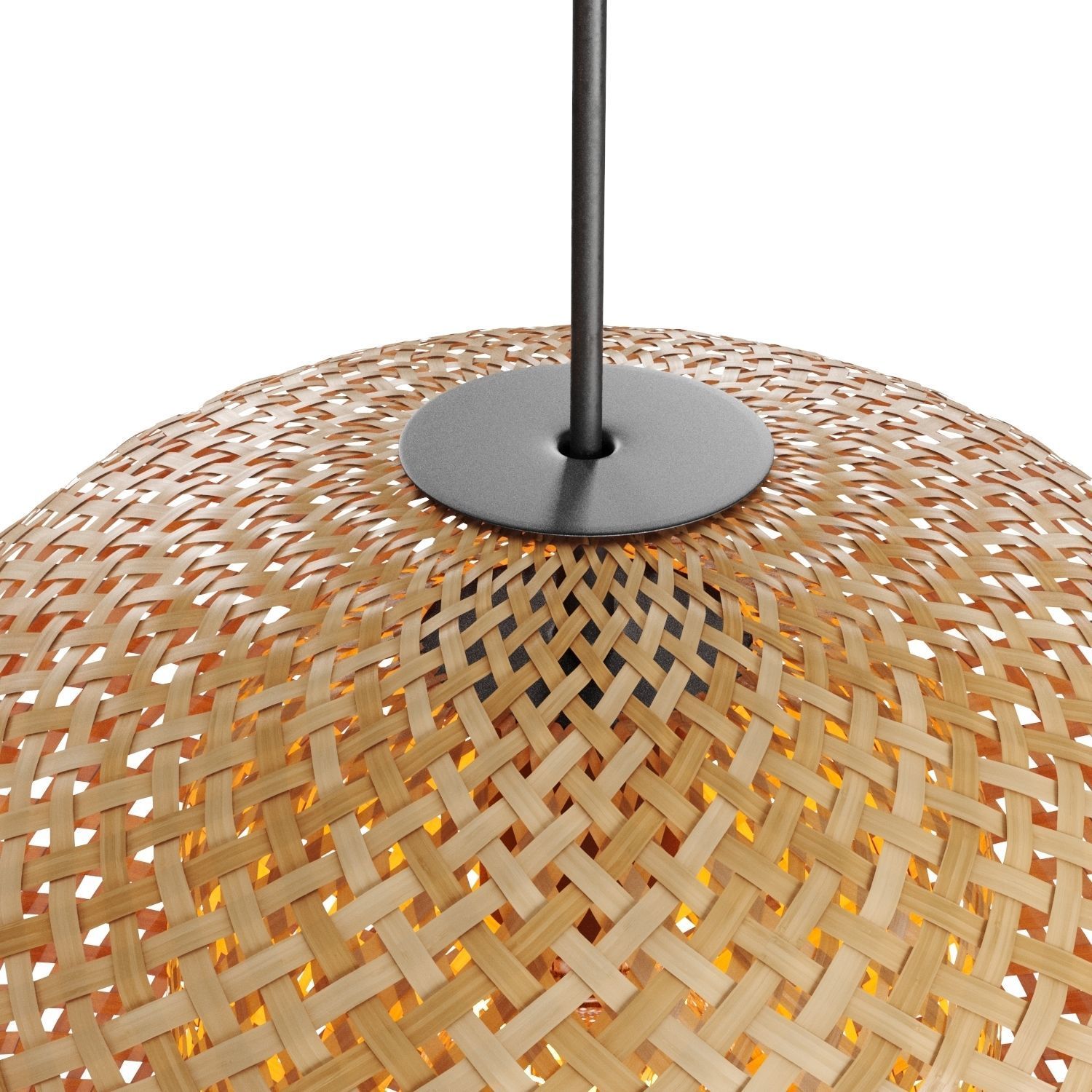 Rattan pendant light 3D model_5