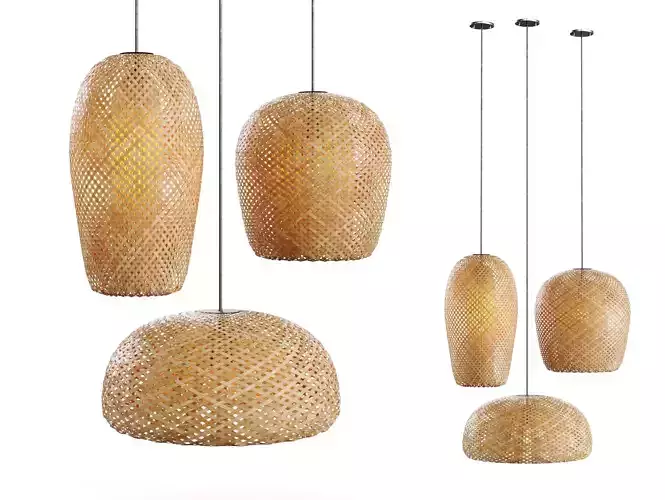 Rattan pendant light
