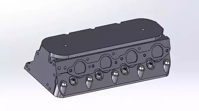 LS3 Head CAD Model in Solidworks 3D model