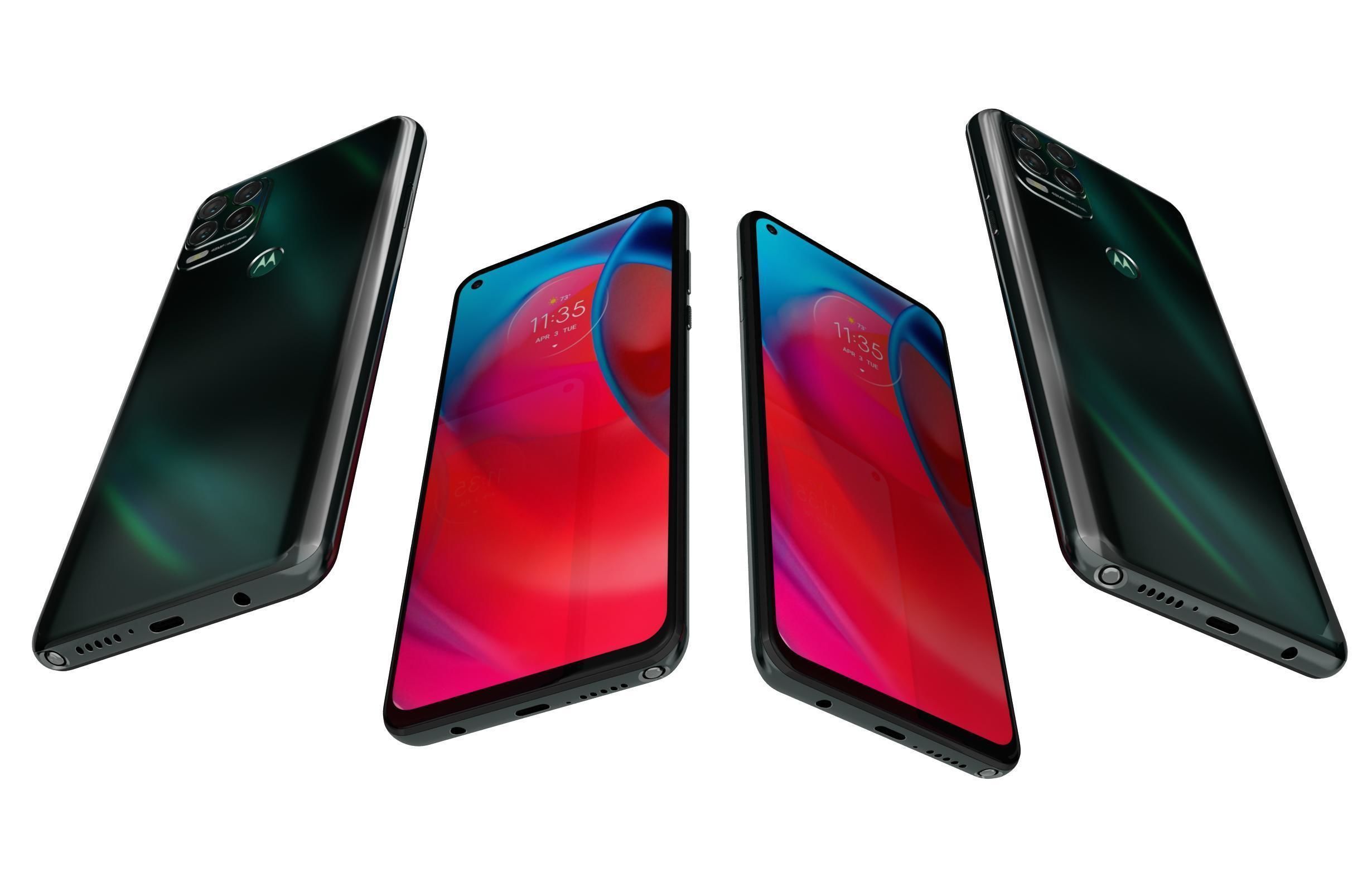 Motorola Moto G Stylus 5G Cosmic Emerald Done 3D model_4
