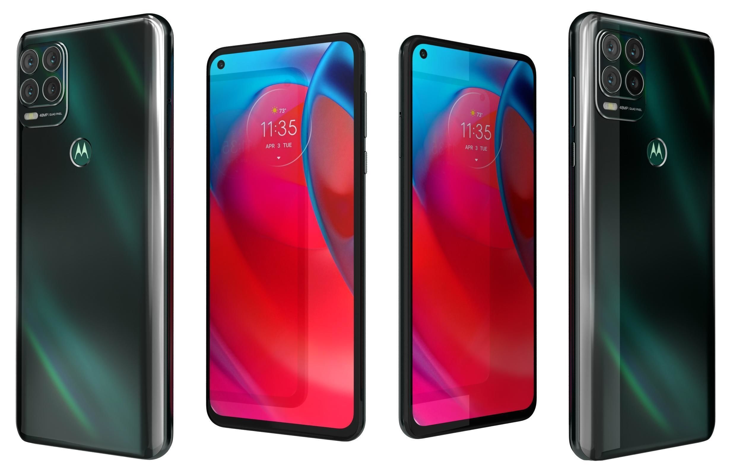 Motorola Moto G Stylus 5G Cosmic Emerald Done 3D model_3