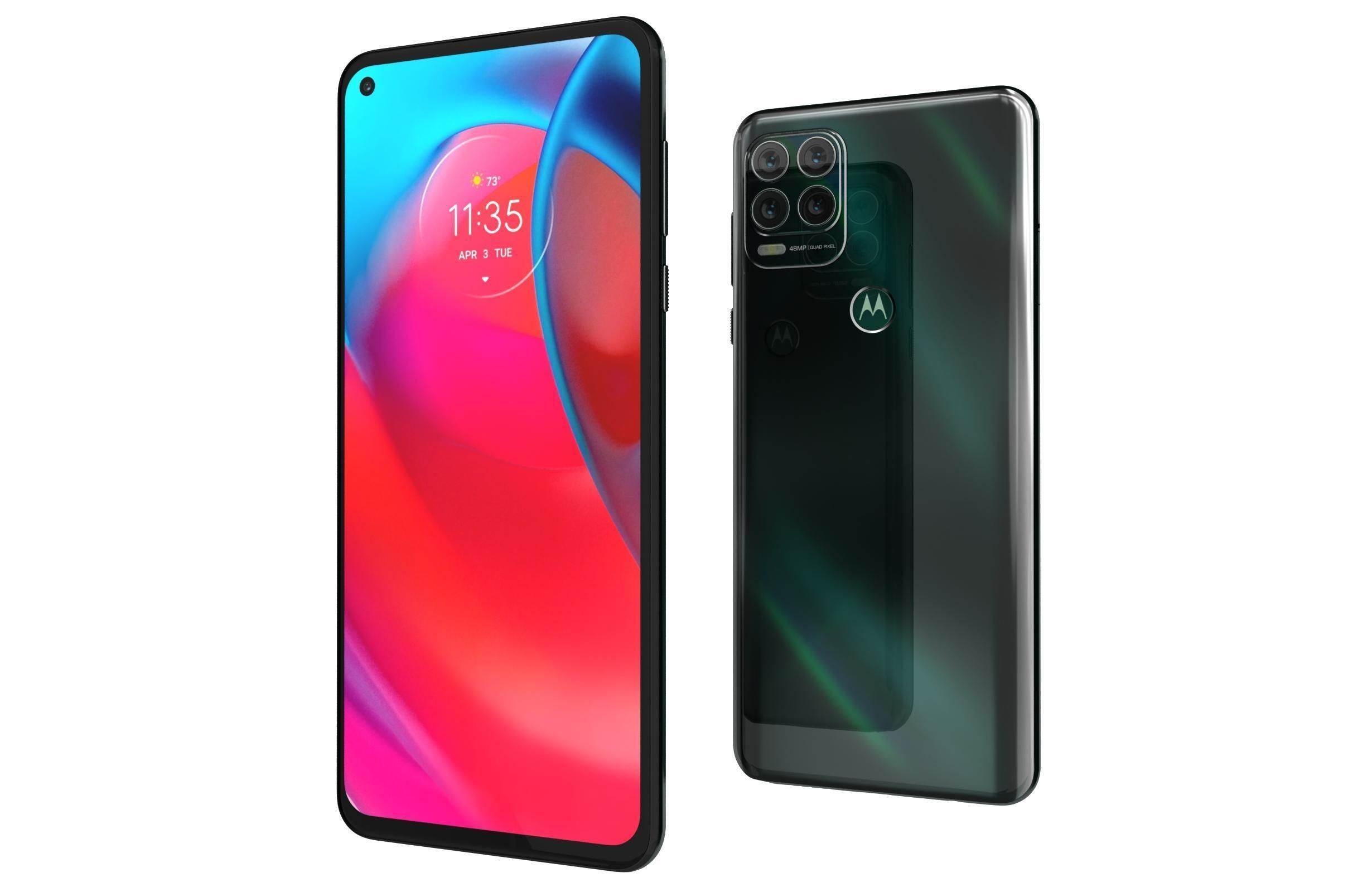 Motorola Moto G Stylus 5G Cosmic Emerald Done 3D model_6