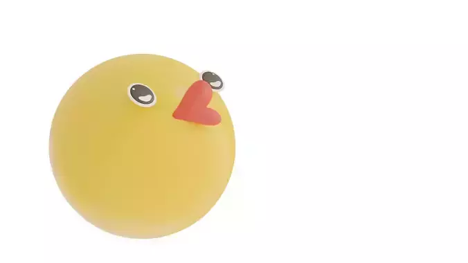 kiss 1 emoji  3D model