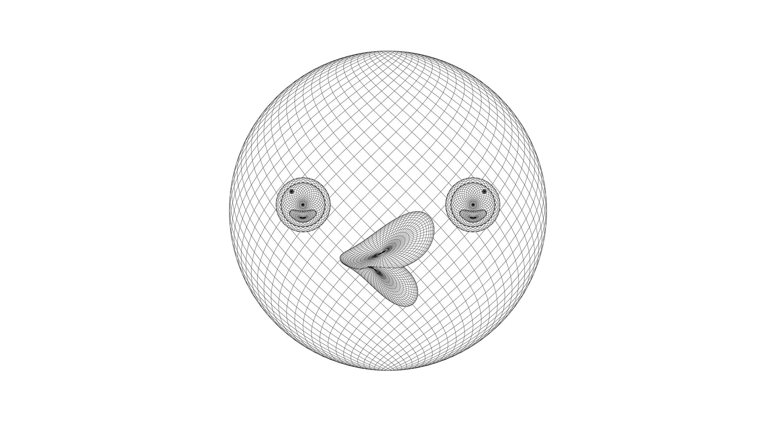 kiss 1 emoji  3D model_2