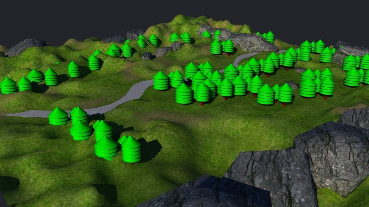 Zombie Environment Lowpoly asset Free low-poly 3D model_3