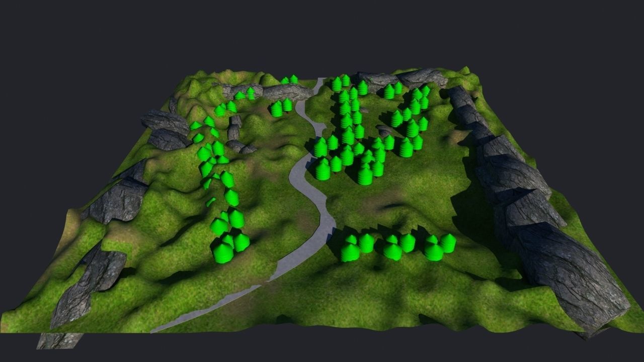 Zombie Environment Lowpoly asset Free low-poly 3D model_5