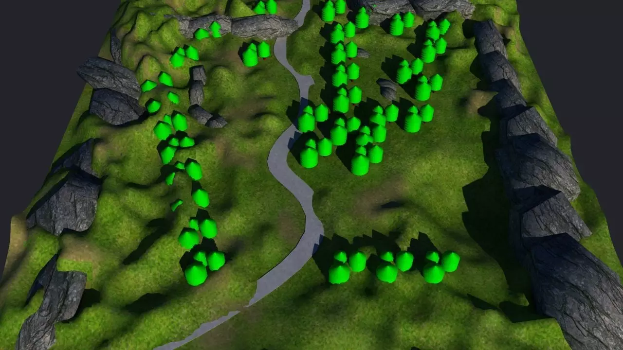 Zombie Environment Lowpoly asset Free low-poly 3D model_0