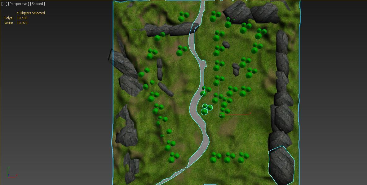 Zombie Environment Lowpoly asset Free low-poly 3D model_1