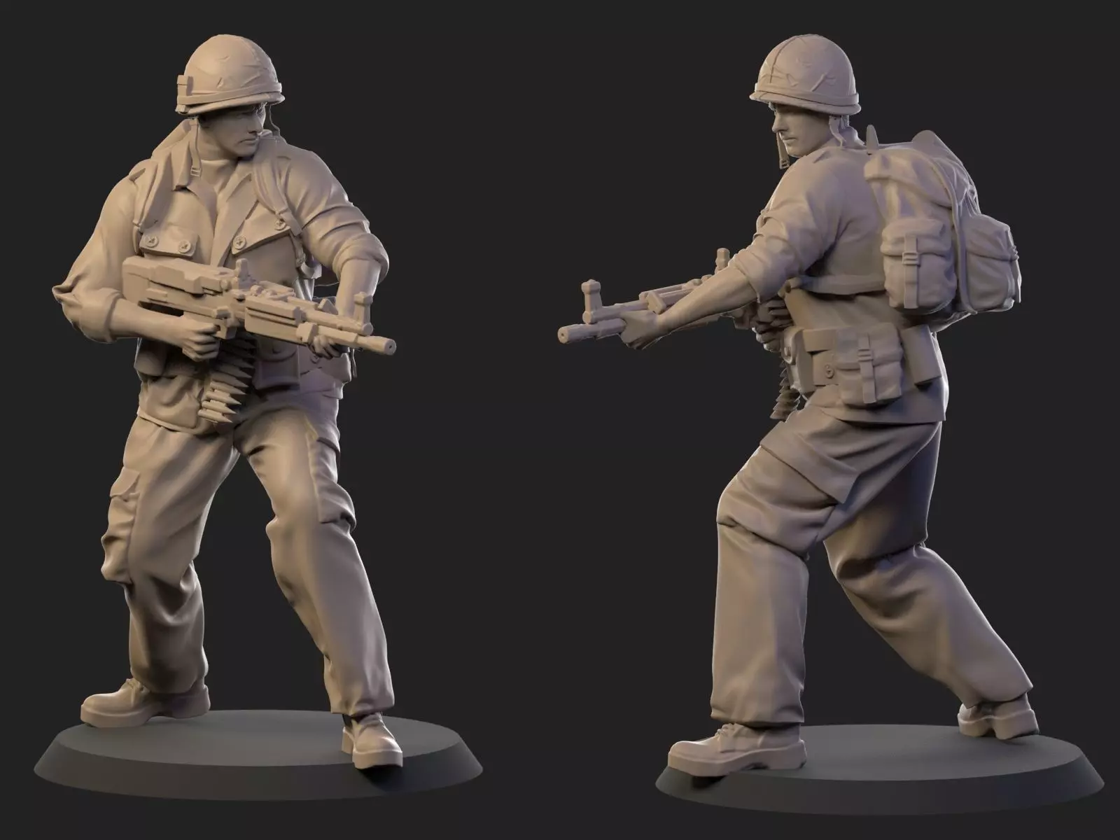 USA Vietnam soldier 2 3D print model
