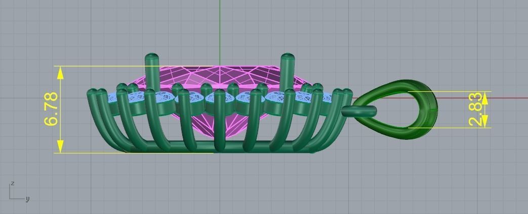 Pendant 789 3D print model_6