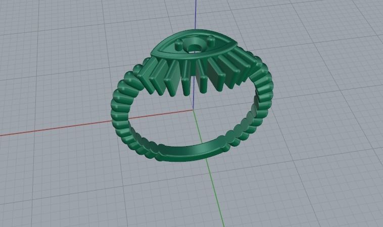 Ring eye 786 3D print model_9