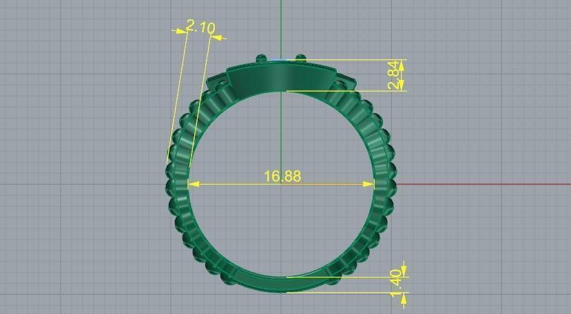 Ring eye 786 3D print model_4