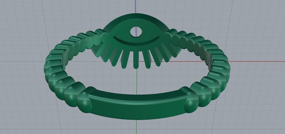 Ring eye 786 3D print model_10