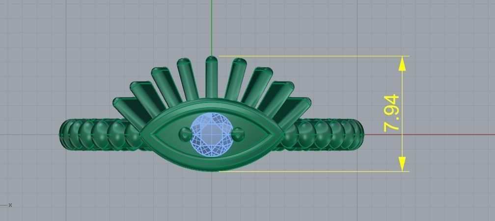 Ring eye 786 3D print model_6
