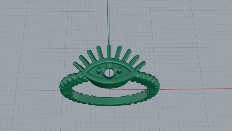 Ring eye 786 3D print model_7